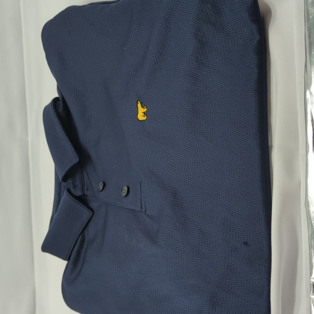 THE GOLDEN BEAR Jack Nicklaus Solid Textured Golf Polo -  Men’s L - Navy